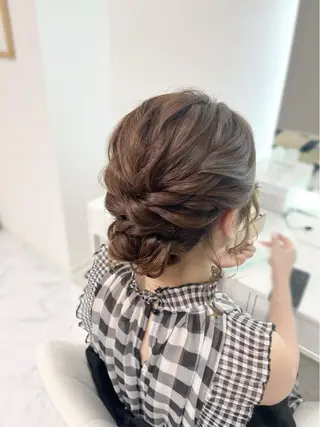 ミディアム ヘアアレンジ ヘアセット専門店 Rのヘアスタイル