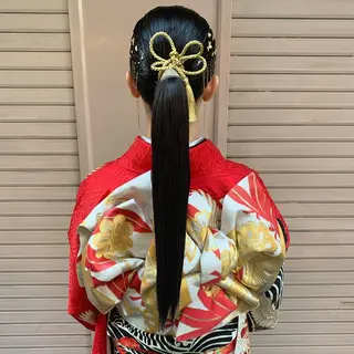 ロング ヘアアレンジ ツチダ カホのヘアスタイル