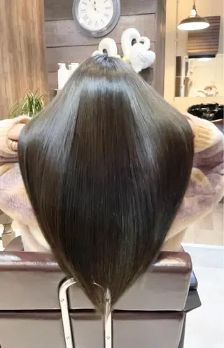 ロング カラー 髪質改善で 憧れの潤艶美髪にのヘアスタイル