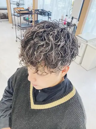 ショート カラー パーマ メンズ レイヤー/ショート chere狭山のヘアスタイル