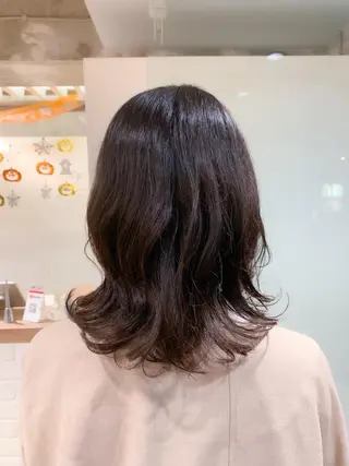 ミディアム パーマ えんどう みほのヘアスタイル