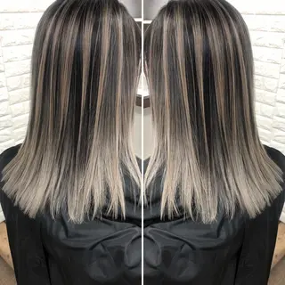 セミロング カラー famille所属・famille ファミーユのヘアスタイル