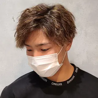 ショート パーマ カラー 西田 理沙のヘアスタイル