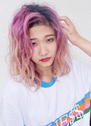 ミディアム ヘアアレンジ ✨韓国風ヘア/艶髪 カラー✨yumeのヘアスタイル
