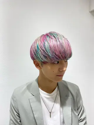 カラー メンズ 矢田 沙希のヘアスタイル