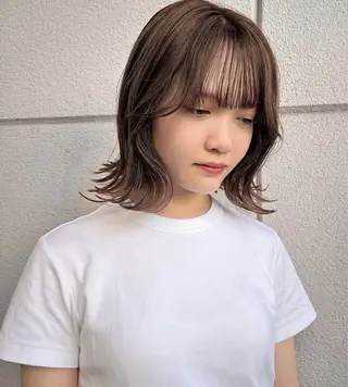 ショート カラー tomu/大名/艶髪 髪質改善/透明感のヘアスタイル