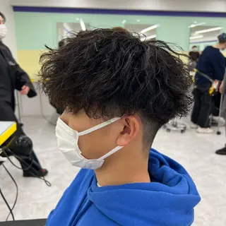 ショート カラー パーマ ヘアアレンジ メンズ キッズ 🔷横浜1のパーマ 職人🔷将太郎のヘアスタイル