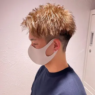 ショート カラー パーマ ヘアアレンジ メンズ キッズ ネイル マツエク・マツパ スパイキー/フェザー /波巻き/かいとのヘアスタイル