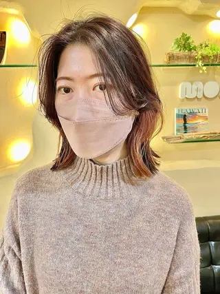 ミディアム 冨永 さやかのヘアスタイル