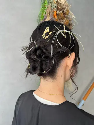 ロング ヘアアレンジ 橘 裕花のヘアスタイル