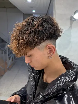 ショート カラー パーマ メンズ 【メンズサロン】 BLUCK 横浜のヘアスタイル