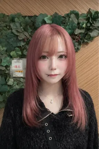 ロング カラー ヘアアレンジ えびけん/色落ちまで 可愛い♥️のヘアスタイル