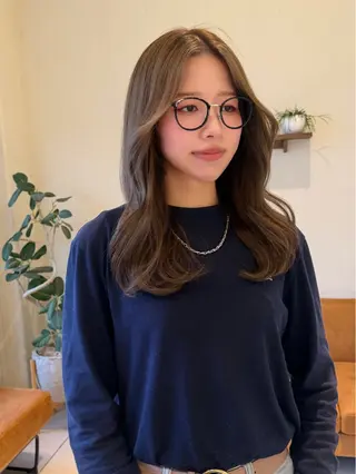 セミロング 似合わせヘア🤎透明 感カラー🤎MIKAのヘアスタイル