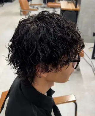 パーマ メンズ カズキ🌼曲がる 縮毛矯正のヘアスタイル