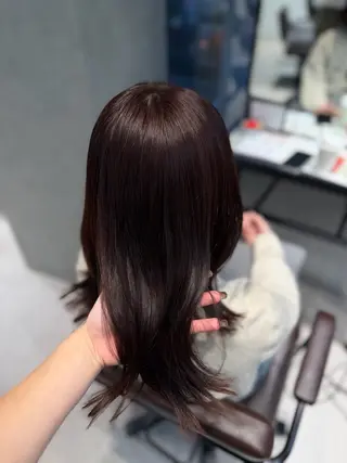 ミディアム カラー caho/韓国ヘア 盛れStyle🩶✨のヘアスタイル