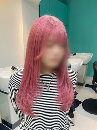 ロング カラー mana/ブリーチ/ ヘアセット/メンズのヘアスタイル