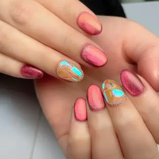 ショート ネイル 下妻ネイルサロン/ 持ちの良いネイルのネイルデザイン