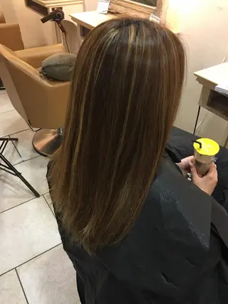 ロング カラー 井上 日菜乃のヘアスタイル