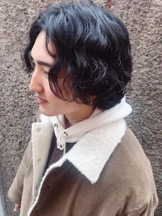 ショート カラー パーマ ヘアアレンジ メンズ ちこ .のヘアスタイル