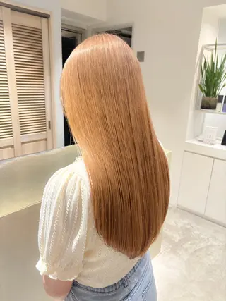 ロング カラー 暖色カラー 奥村陽花のヘアスタイル