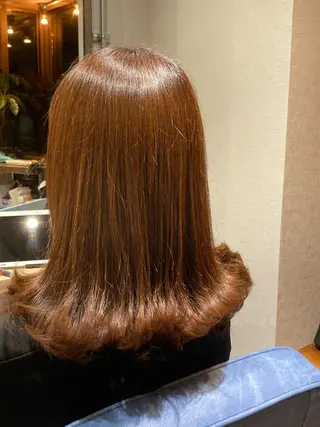 セミロング カラー 浅野 順一のヘアスタイル