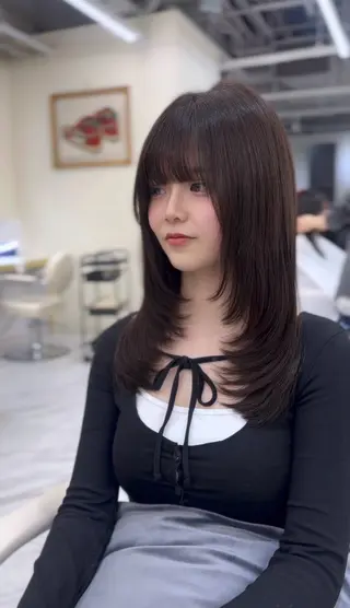 セミロング カラー 髪質改善🫧 カラー特化/Hinaのヘアスタイル