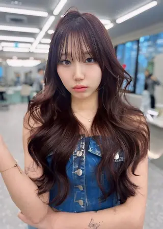 カラー ロング Lond Roleのヘアスタイル