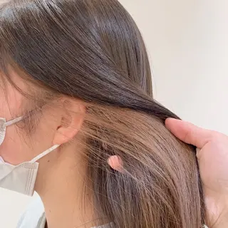 ミディアム カラー ヘアアレンジ パーマ/暖色/ボブ イワタテ🇰🇷のヘアスタイル