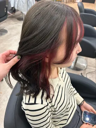 ミディアム カラー 🐬レイヤー /透明感/あいか🫧のヘアスタイル