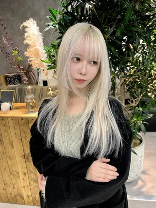 セミロング 🐶カラーモデル🐶 /心斎橋/文屋 颯のヘアスタイル