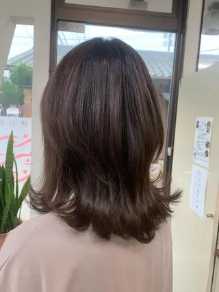 ミディアム カラー 後藤 弓佳のヘアスタイル
