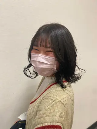 ミディアム カラー パーマ ヘアアレンジ 🌿レイヤー/ブリー チ/🌿‬JINのヘアスタイル