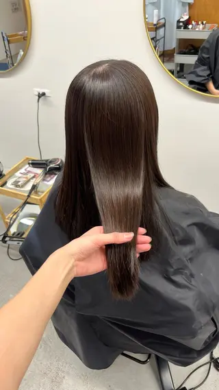 セミロング カラー 広島韓国ヘア♡ たかみのヘアスタイル