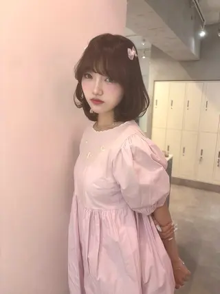 ショート momochan🍑 やわらかいボブ♡のヘアスタイル