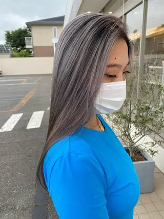 ロング カラー 渡辺　亮/ 白髪ぼかし/髪質改善のヘアスタイル