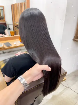 ロング 髪質改善 縮毛矯正 ロングヘア サイトウのヘアスタイル
