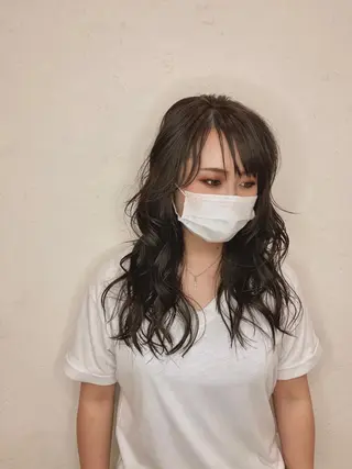 セミロング 太白区/白髪ぼかし ハイライト/千葉達人のヘアスタイル