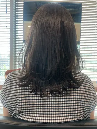 ミディアム 美髪改善ストレート/ 植村友哉のヘアスタイル