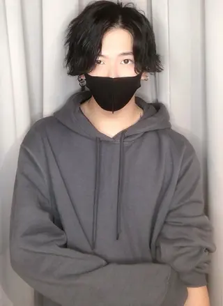 パーマ メンズ 韓国カラーエクステ 👑代表渡部雅己👑のヘアスタイル