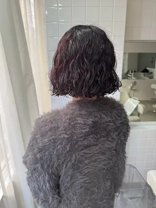 ミディアム カラー パーマ こはる／ハードパーマ /癖毛風パーマ🧃のヘアスタイル