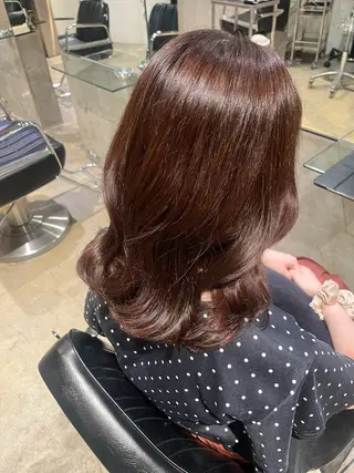ミディアム カラー 長野 美沙のヘアスタイル