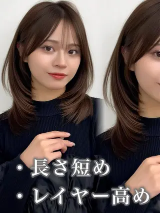 ミディアム カラー ヘアアレンジ 顔周り&ミディアム 特化/池袋/kokiのヘアスタイル
