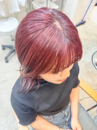ショート カラー パーマ 🫧艶カラー/ダブル カラー♡/桜🌸のヘアスタイル