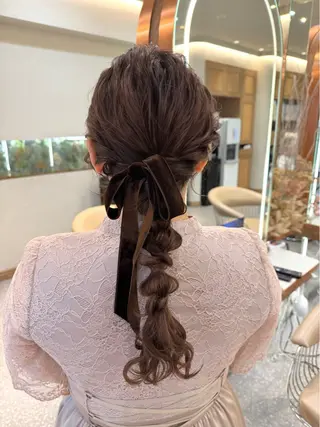 ロング ヘアアレンジ 梅田美容室 山崎海波のヘアスタイル