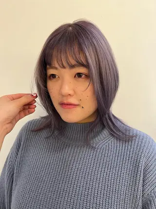 ミディアム カラー 🌝ぷる艶ハイトーン 柔らかヘア🍅まあやのヘアスタイル