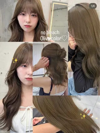 セミロング カラー Chihiro♡ 柔らか韓国レイヤーのヘアスタイル