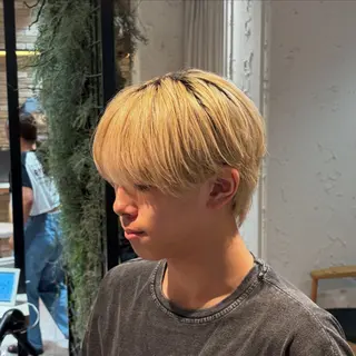 ショート メンズ フェザー/シャドウ/ メッシュパーマのヘアスタイル