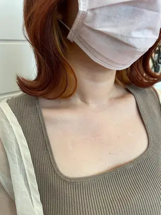 ミディアム カラー 東恩納 誠のヘアスタイル