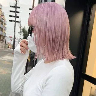 ミディアム カラー ブリーチモデル yumekaのヘアスタイル