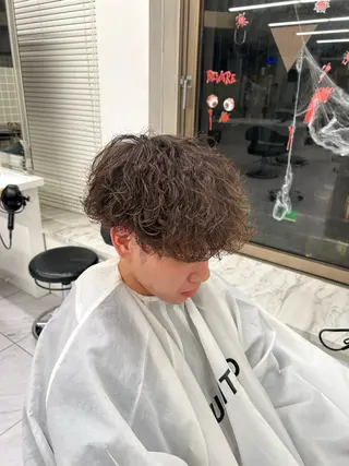 ショート カラー パーマ ヘアアレンジ メンズ 💎韓国/ レイヤー カット/ 暖色🫧のヘアスタイル